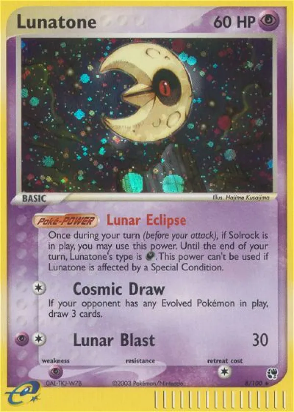 Lunatone Pokémon Sandstorm #8 Holo