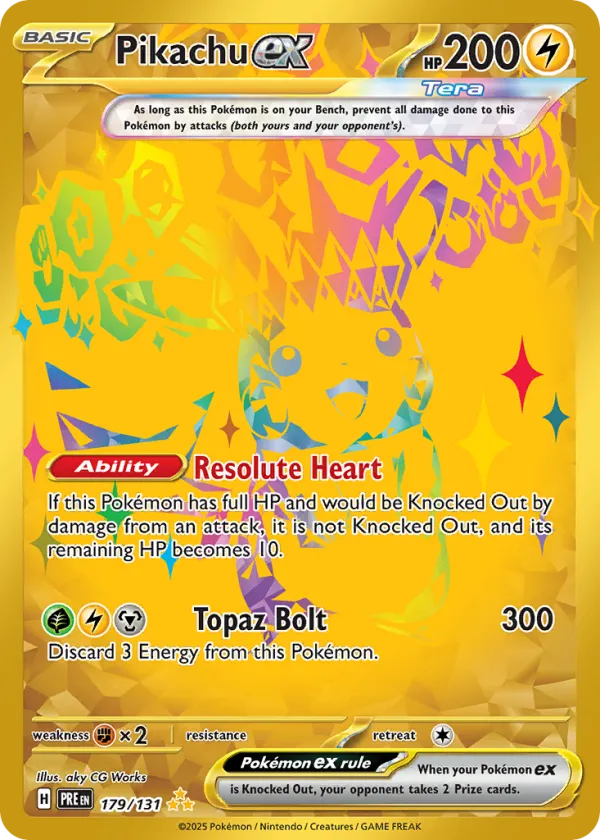 Pikachu ex Pokémon Prismatic Evolutions #179 Holo