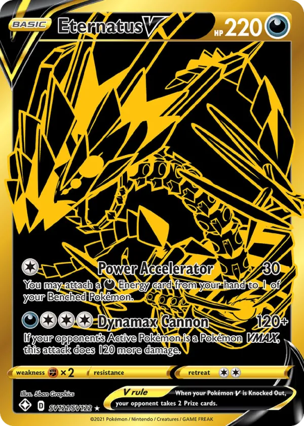 Eternatus V Pokémon Shining Fates Shiny Vault #SV121 Holo