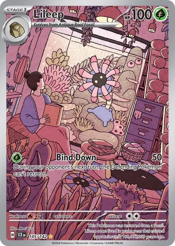 Lileep Pokémon Stellar Crown #145 Holo