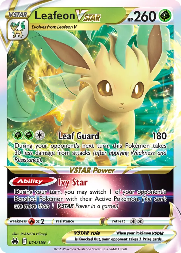Leafeon VSTAR Pokémon Crown Zenith #14 Holo