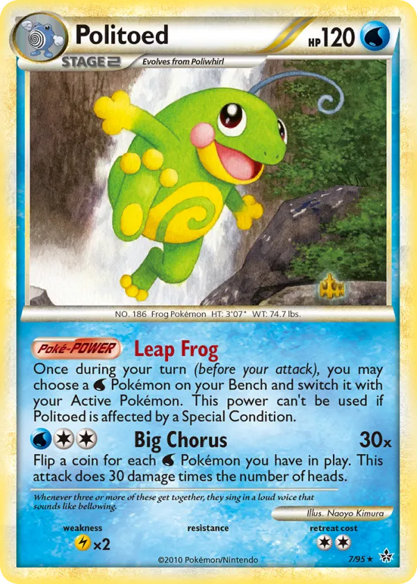 Politoed Pokémon HS—Unleashed #7 Holo