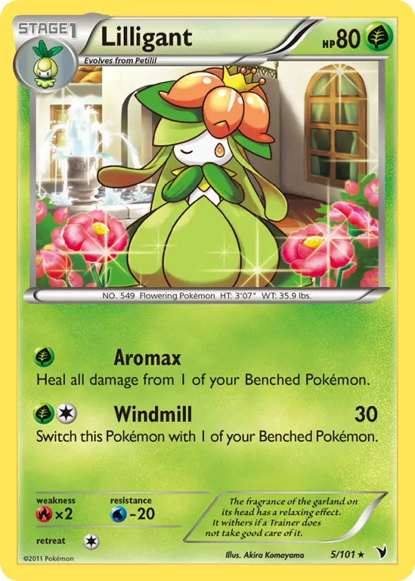 Lilligant Pokémon Noble Victories #5 Reverse Holo