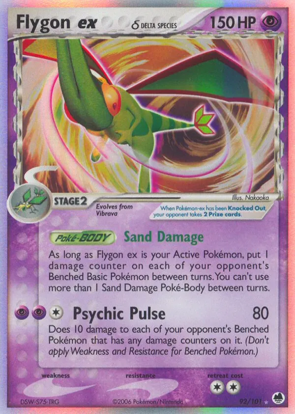 Flygon ex δ Pokémon Dragon Frontiers #92 Holo