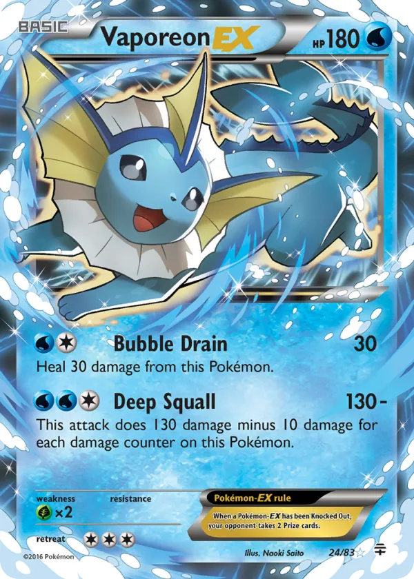 Vaporeon-EX Pokémon Generations #24 Holo