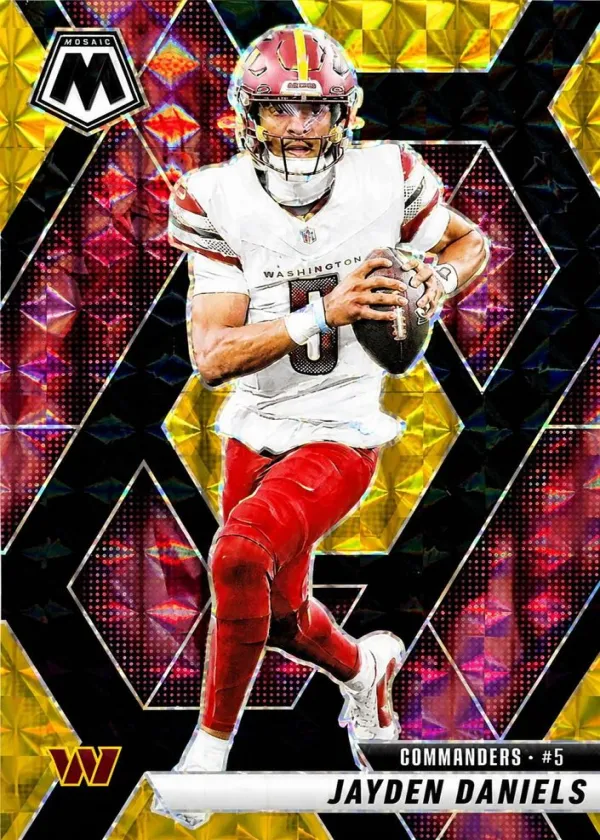 Jayden Daniels 2025 Panini Mosaic Football Choice Black Gold #232