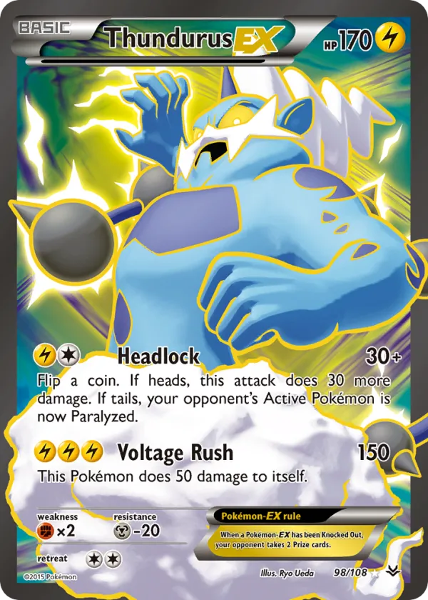 Thundurus-EX Pokémon Roaring Skies #98 Holo