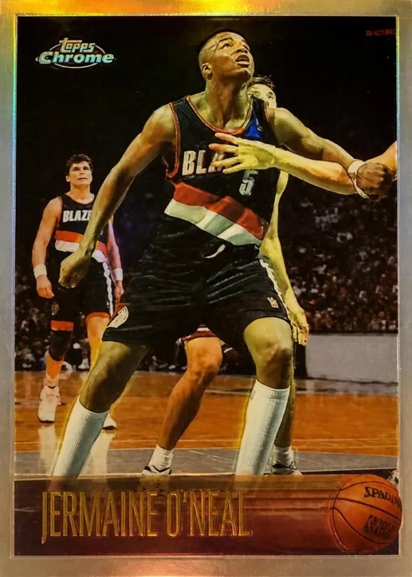 Jermaine O'Neal 1996 Topps Chrome Basketball Refractor #191