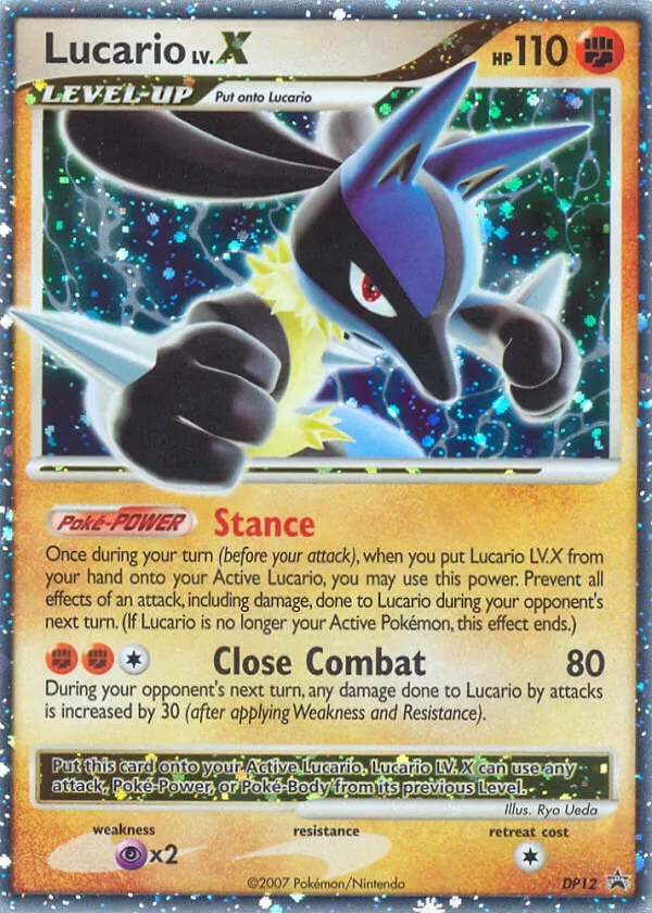 Lucario LV.X Pokémon DP Black Star Promos #DP12 Holo