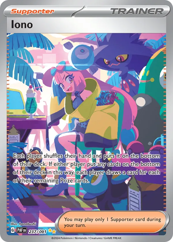 Iono Pokémon Paldean Fates #237 Holo