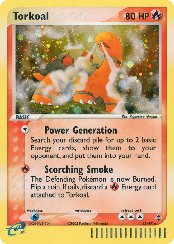 Torkoal Pokémon Dragon #12 Holo