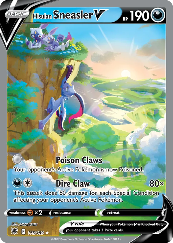 Hisuian Sneasler V Pokémon Astral Radiance #175 Holo