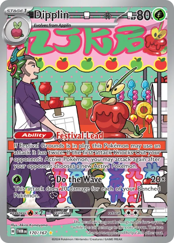 Dipplin Pokémon Twilight Masquerade #170 Holo
