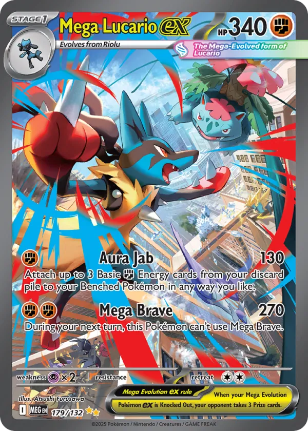 Mega Lucario ex Pokémon Mega Evolution #179 Holo