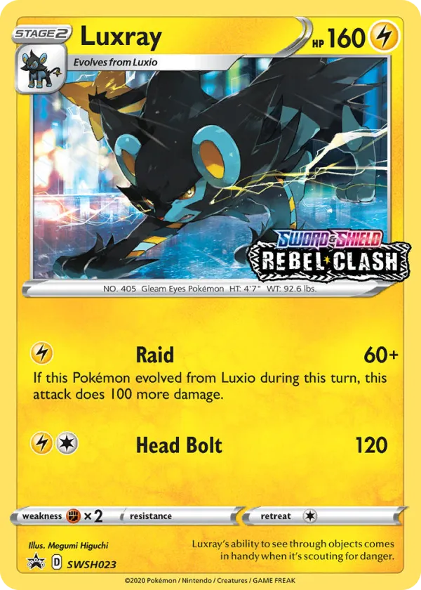 Luxray Pokémon SWSH Black Star Promos #SWSH023 Holo