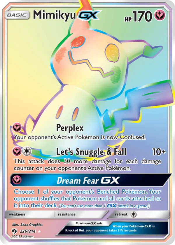 Mimikyu-GX Pokémon Lost Thunder #226 Holo