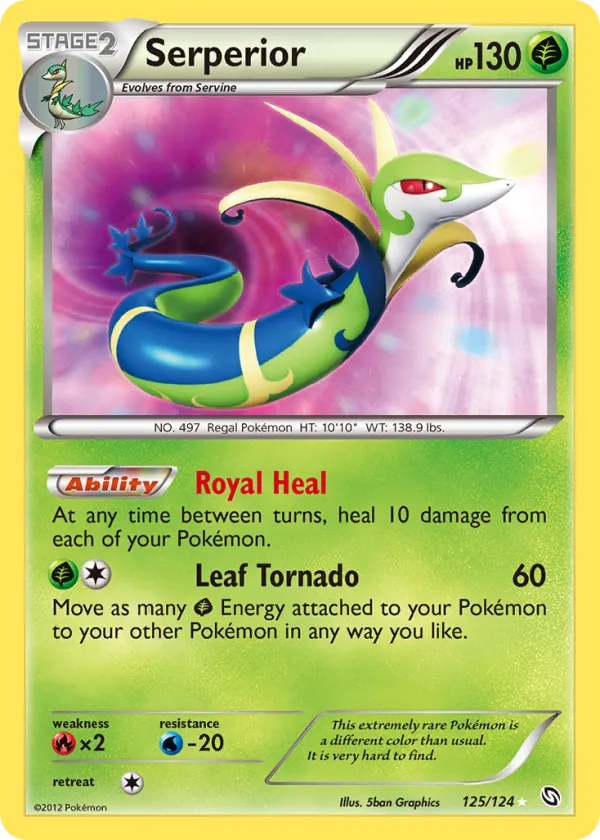 Serperior Pokémon Dragons Exalted #125 Holo