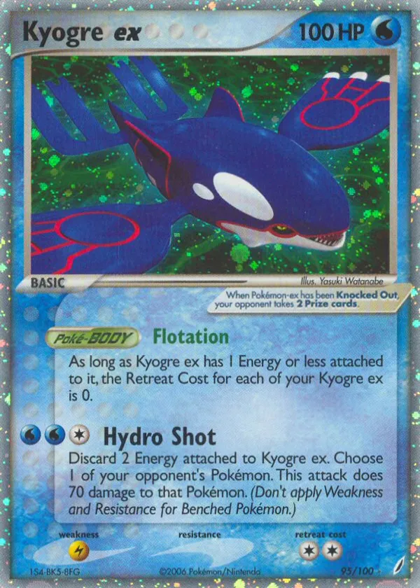 Kyogre ex Pokémon Crystal Guardians #95 Holo