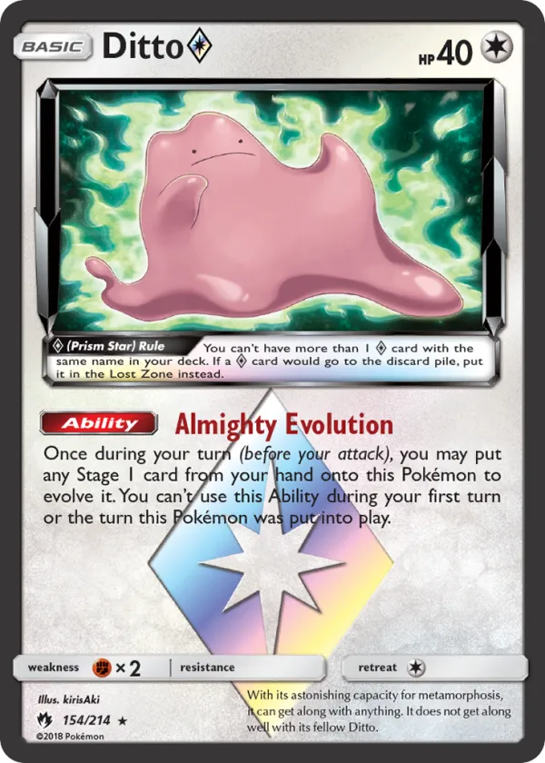 Ditto ◇ Pokémon Lost Thunder #154 Holo