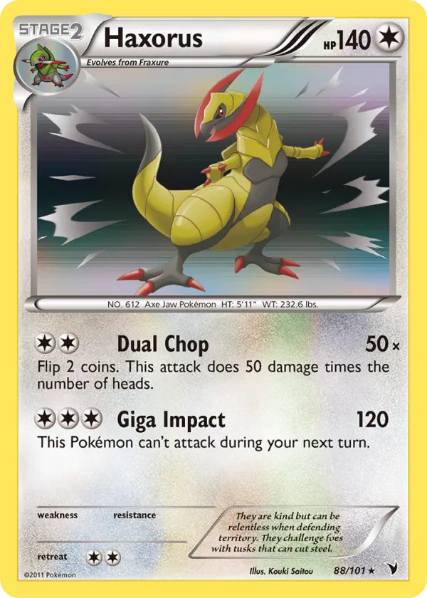 Haxorus Pokémon Noble Victories #88 Reverse Holo