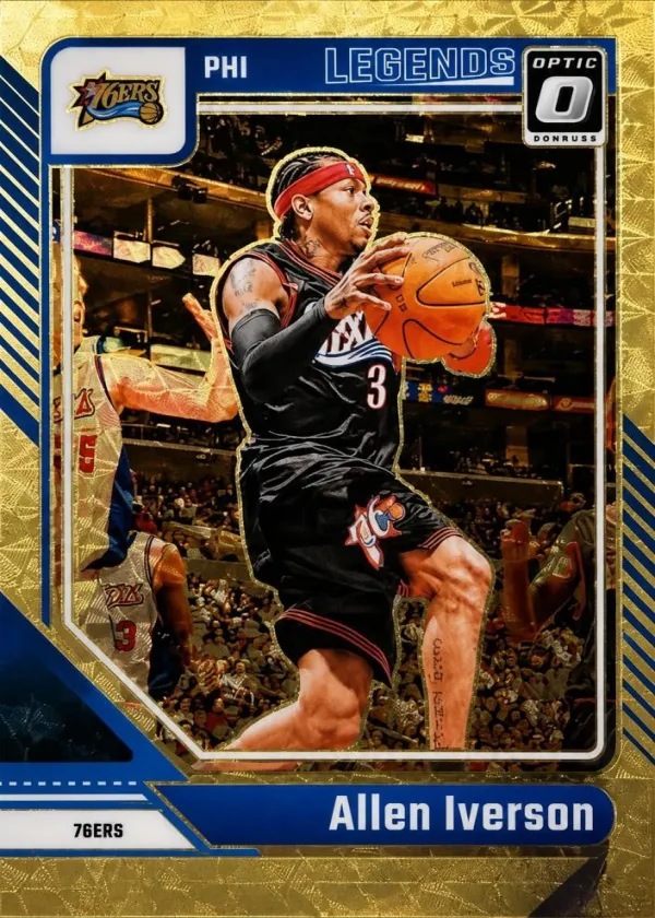 Allen Iverson 2024 Donruss Optic Legends Basketball Gold Vinyl #237