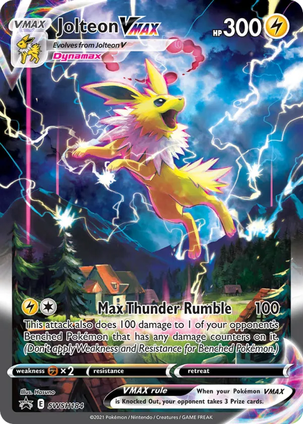 Jolteon VMAX Pokémon SWSH Black Star Promos #SWSH184 Holo