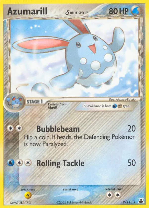 Azumarill δ Pokémon Delta Species #19 Reverse Holo