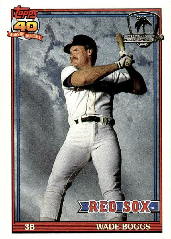 Wade Boggs 1991 Topps Desert Shield Baseball #450