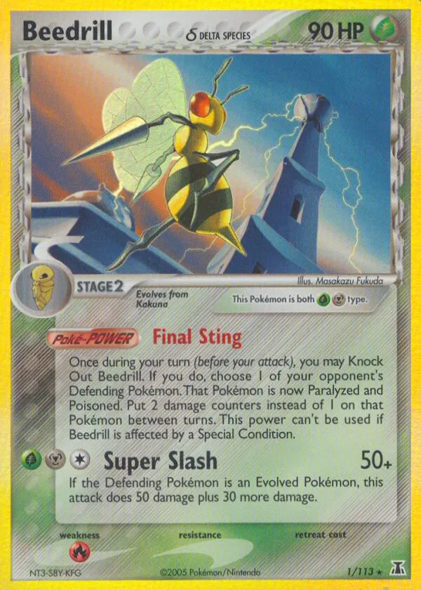 Beedrill δ Pokémon Delta Species #1 Reverse Holo