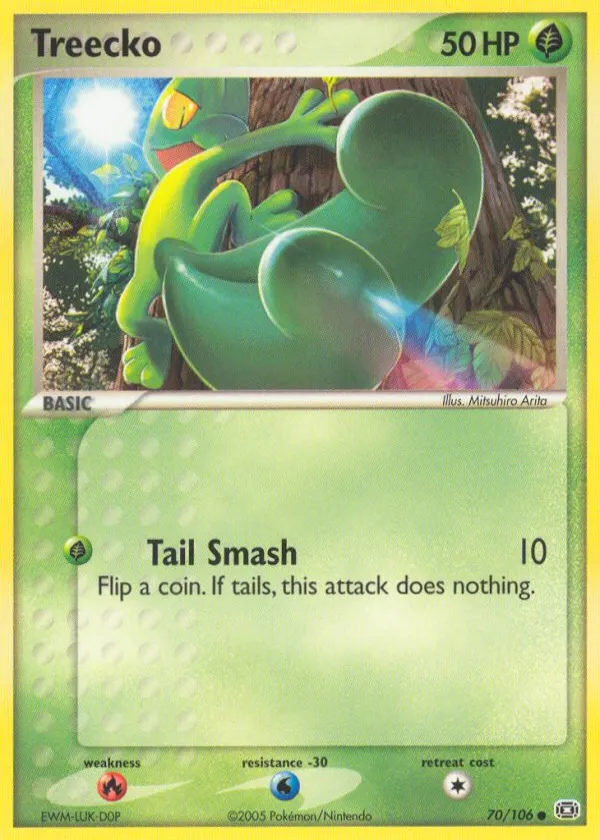 Treecko Pokémon Emerald #70 Reverse Holo