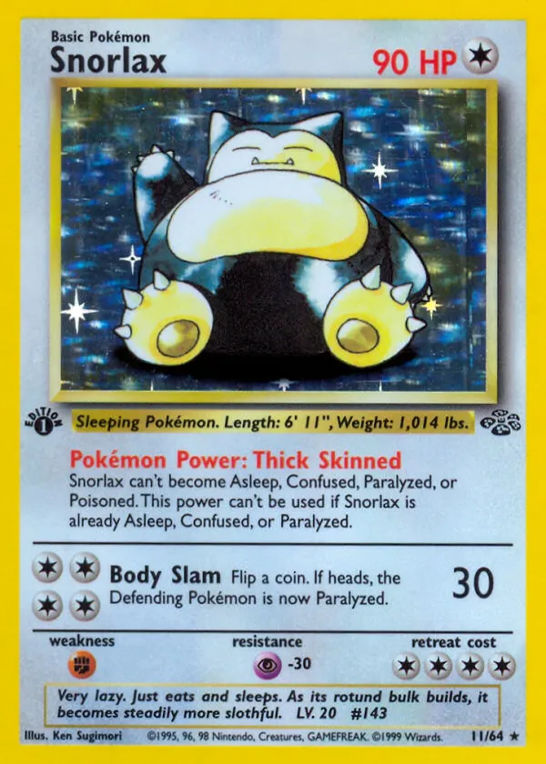 Snorlax Pokémon Jungle #11 Unlimited Holo