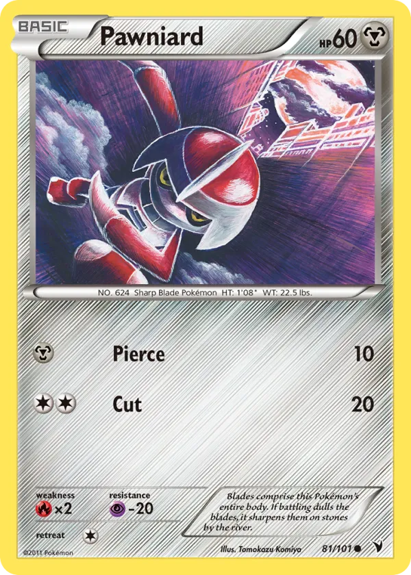 Pawniard Pokémon Noble Victories #81 Reverse Holo