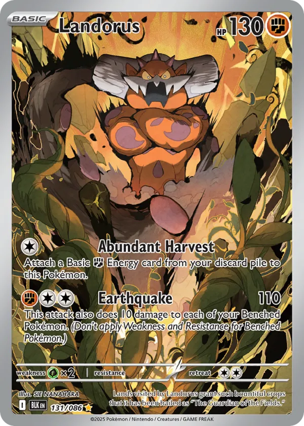 Landorus Pokémon Black Bolt #131 Holo