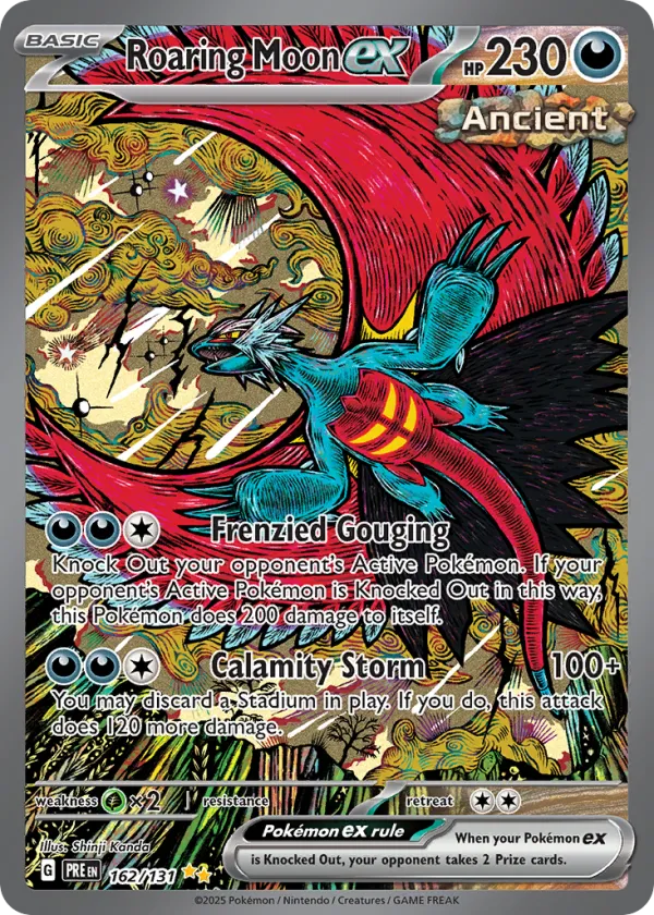 Roaring Moon ex Pokémon Prismatic Evolutions #162 Holo