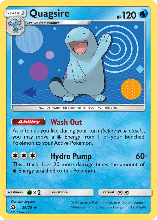 Quagsire Pokémon Dragon Majesty #26 Reverse Holo