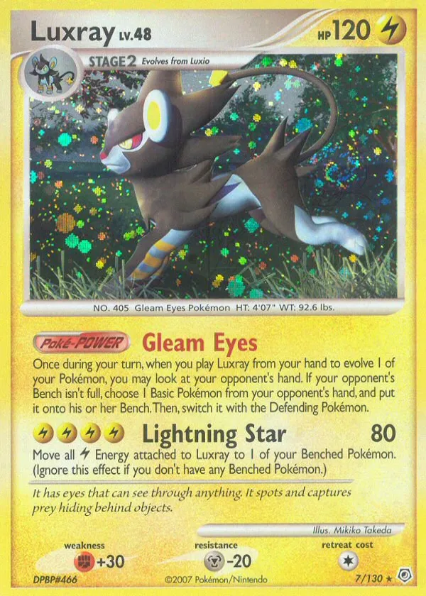 Luxray Pokémon Diamond & Pearl #7 Reverse Holo