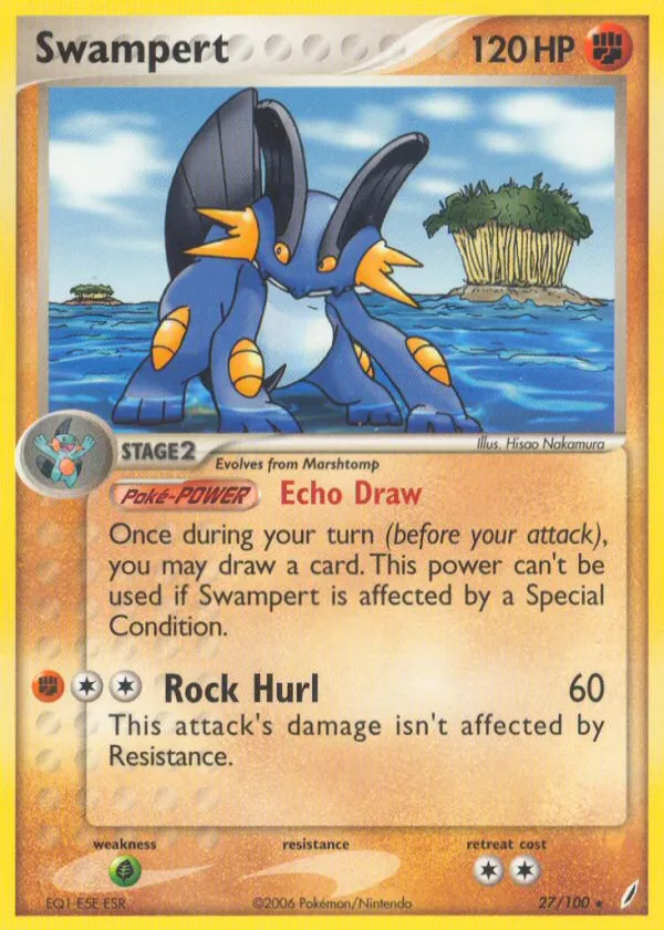 Swampert Pokémon Crystal Guardians #27 Reverse Holo