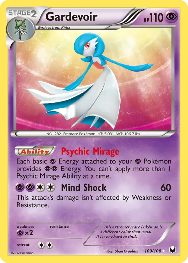 Gardevoir Pokémon Dark Explorers #109 Holo