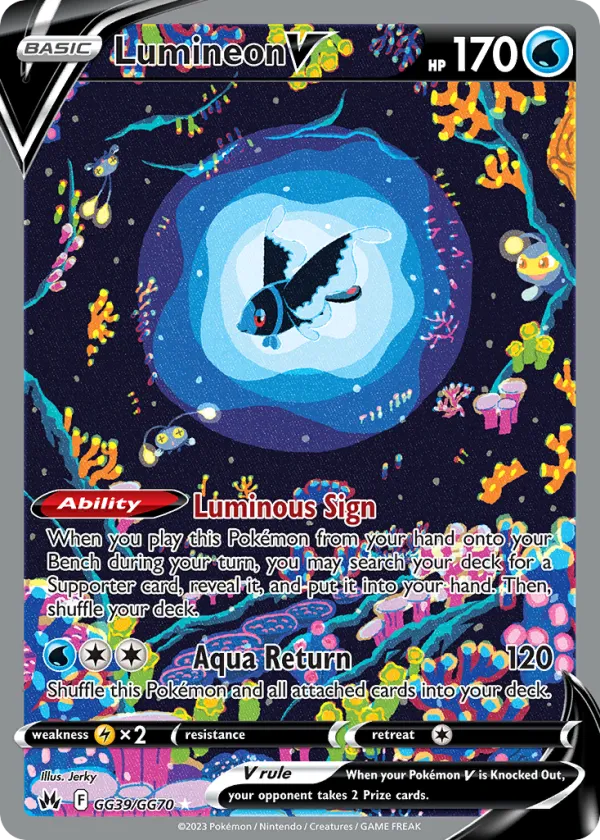 Lumineon V Pokémon Crown Zenith Galarian Gallery #GG39 Holo