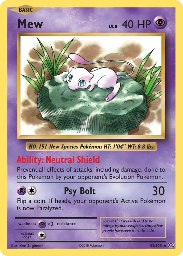Mew Pokémon Evolutions #53 Holo