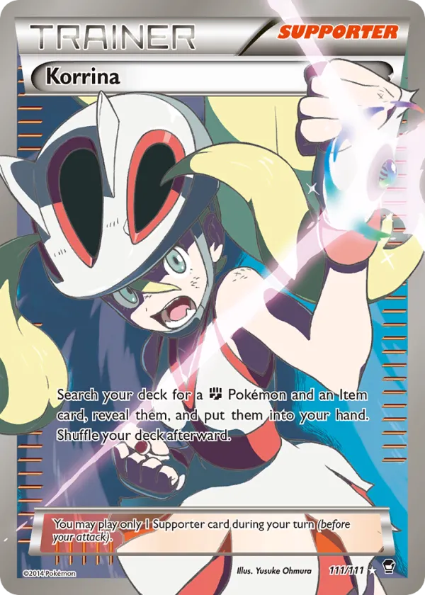 Korrina Pokémon Furious Fists #111 Holo