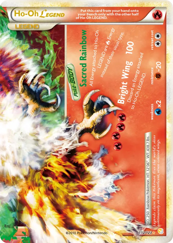 Ho-Oh LEGEND Pokémon HeartGold & SoulSilver #112 Holo