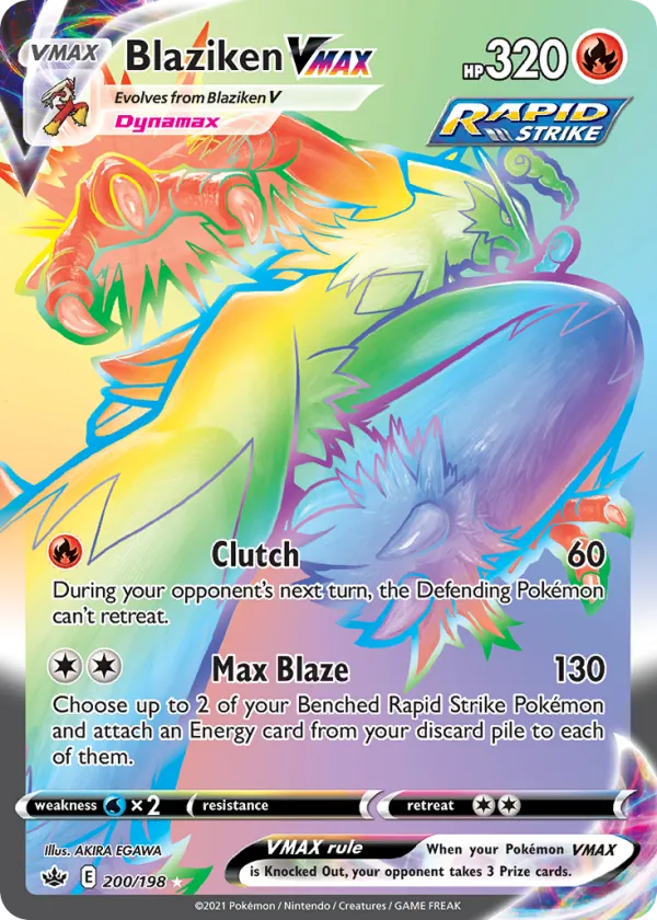 Blaziken VMAX Pokémon Chilling Reign #200 Holo