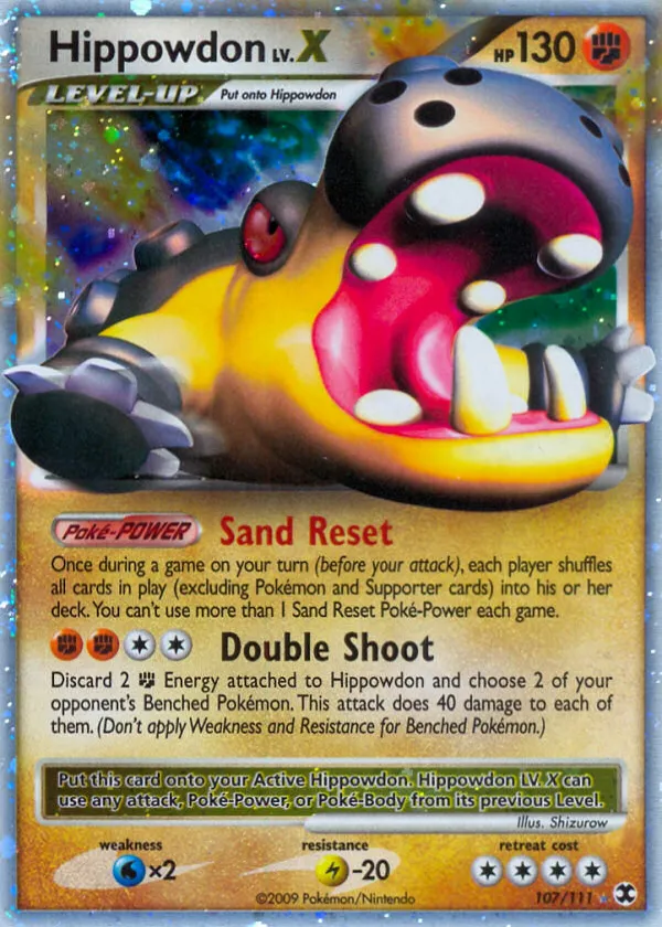 Hippowdon LV.X Pokémon Rising Rivals #107 Holo