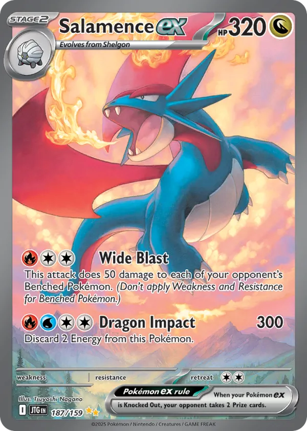 Salamence ex Pokémon Journey Together #187 Holo