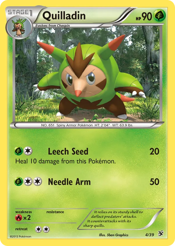 Quilladin Pokémon Kalos Starter Set #4 Holo