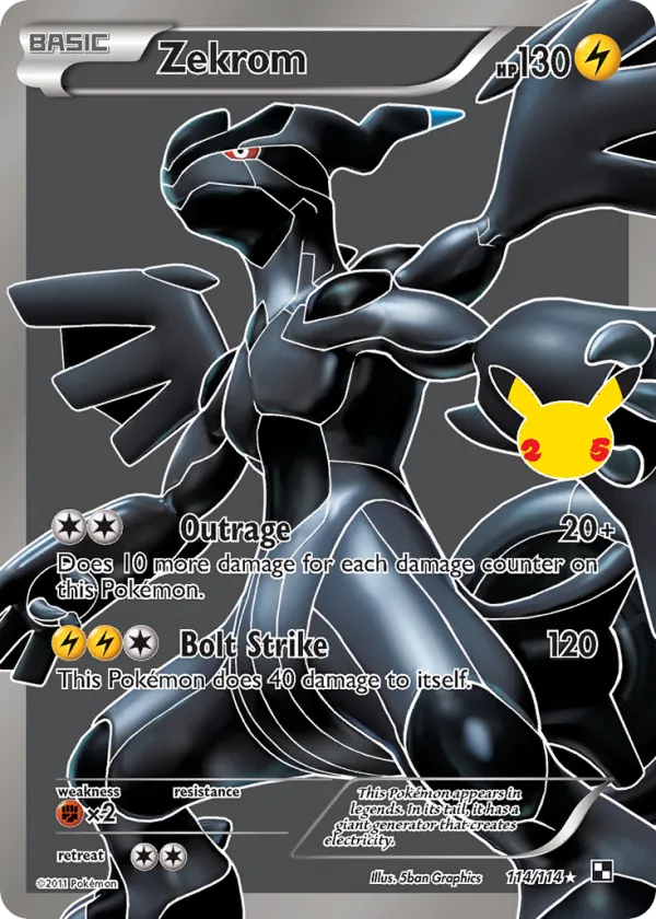 Zekrom Pokémon Celebrations: Classic Collection #114 Holo