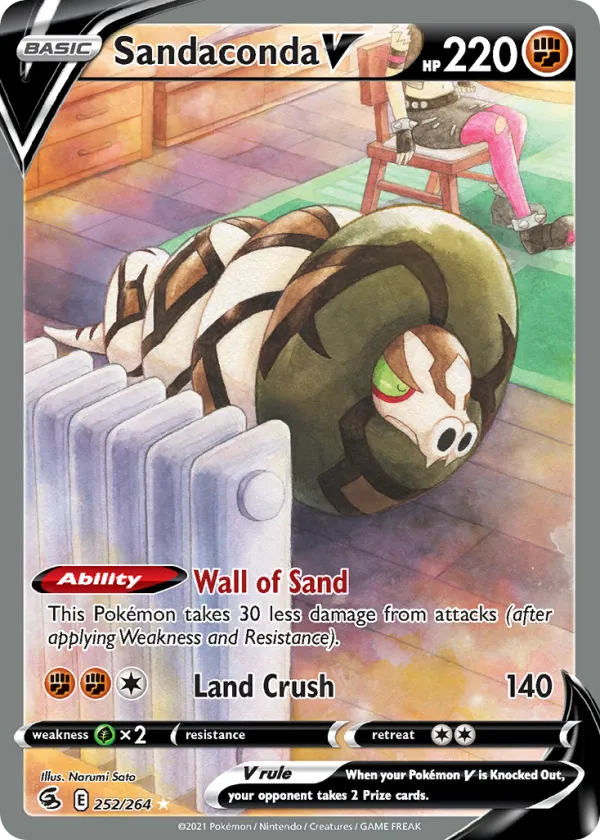 Sandaconda V Pokémon Fusion Strike #252 Holo