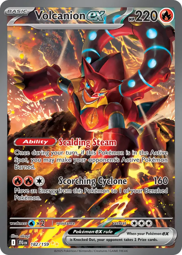 Volcanion ex Pokémon Journey Together #182 Holo
