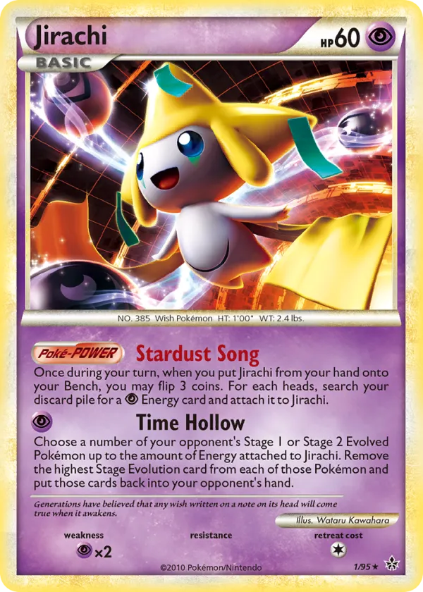 Jirachi Pokémon HS—Unleashed #1 Holo